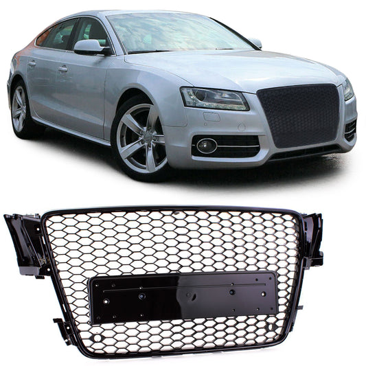 Grille de calandre noire nid d'abeille type RS5 pour Audi A5 B8 (2007 - 2017)