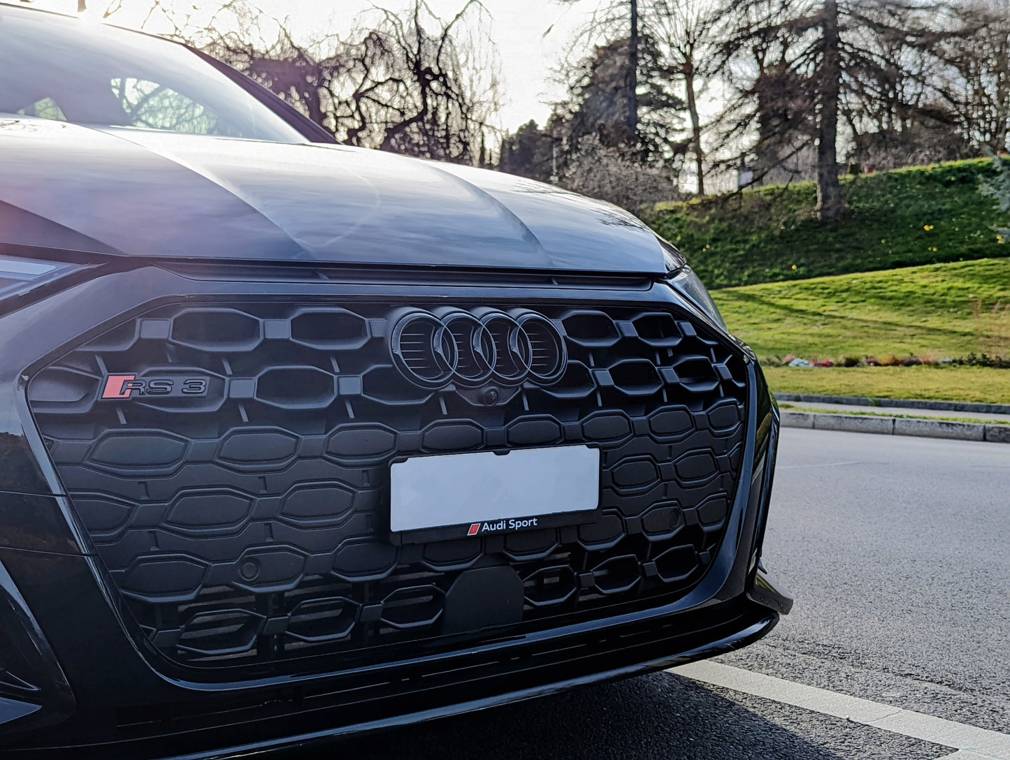 Emblème de calandre logo AUDI Black Edition Noir