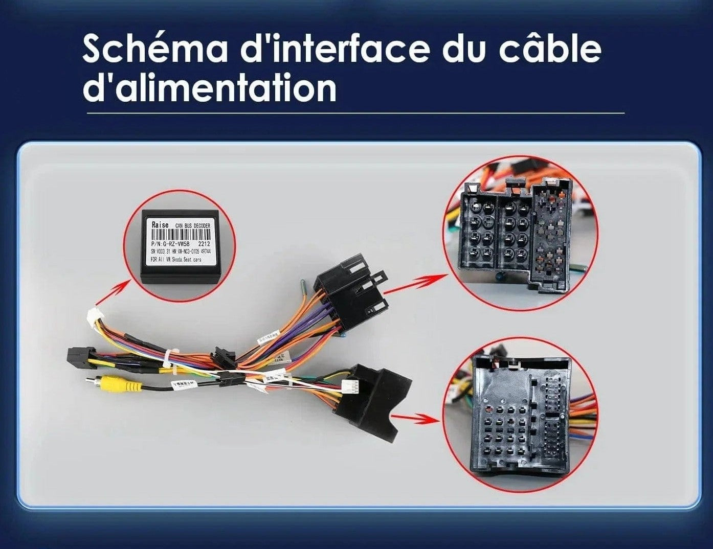 Autoradio connecté Android Auto et Apple CarPlay pour Volkswagen Polo 5 6R (2009 à 2013)