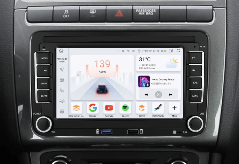 Autoradio connecté Android Auto et Apple CarPlay pour Volkswagen VW Passat (2005 à 2013)