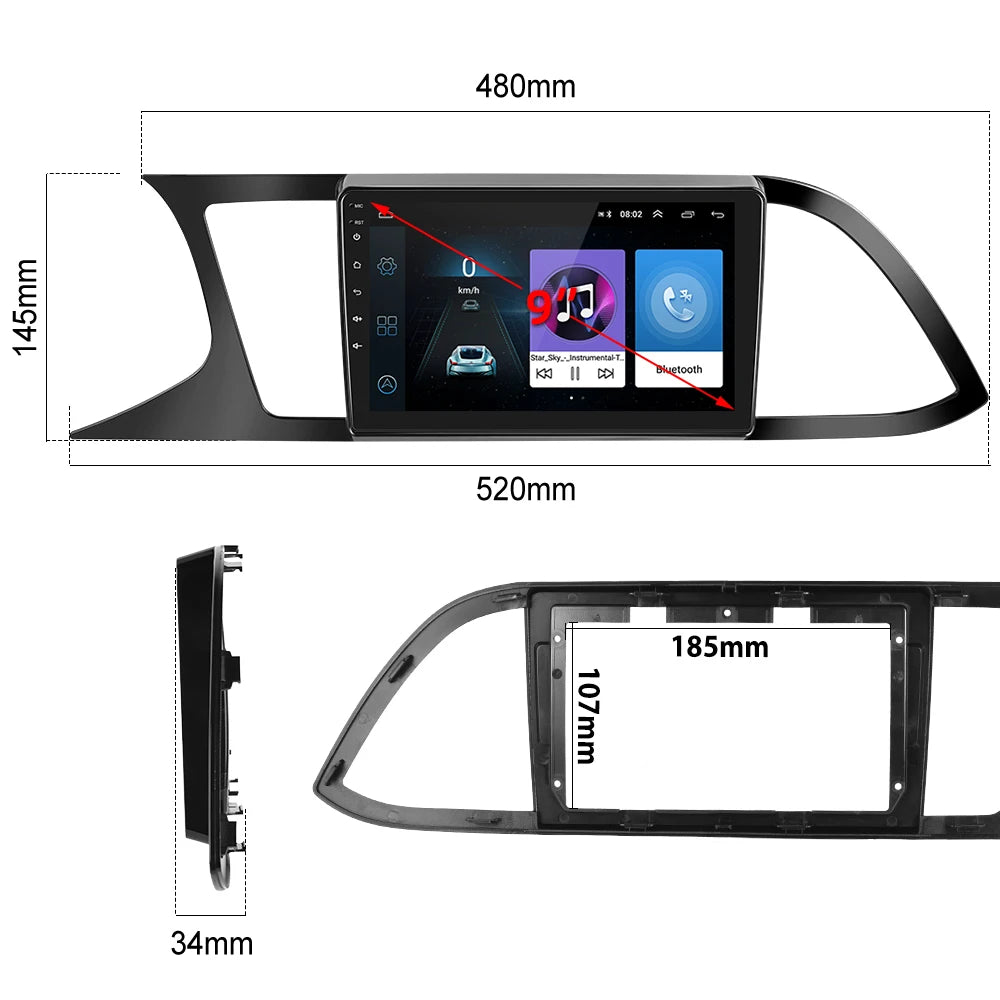 Boîtier Autoradio connecté Android Auto et Apple CarPlay Seat Leon 5F (2012 à 2020)