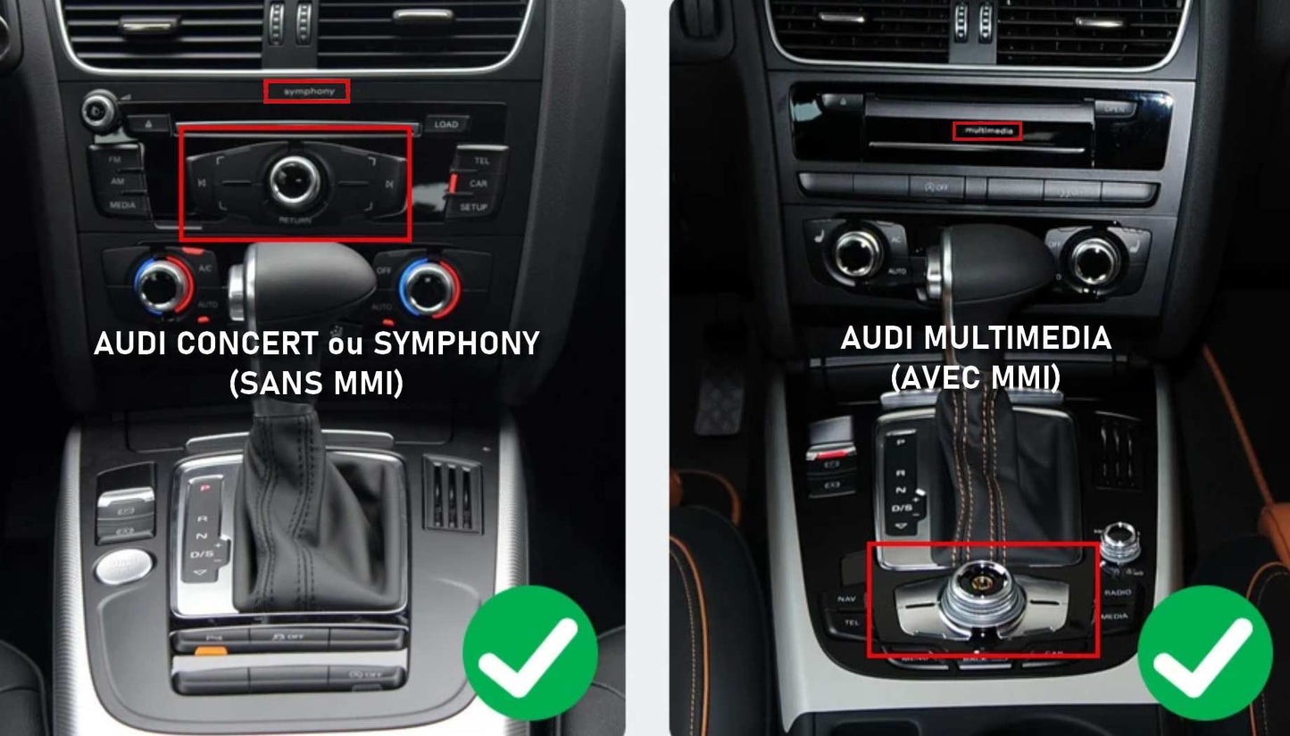 Autoradio connecté Boitier Android Auto et Apple CarPlay pour Audi Q5 (2009 à 2015)