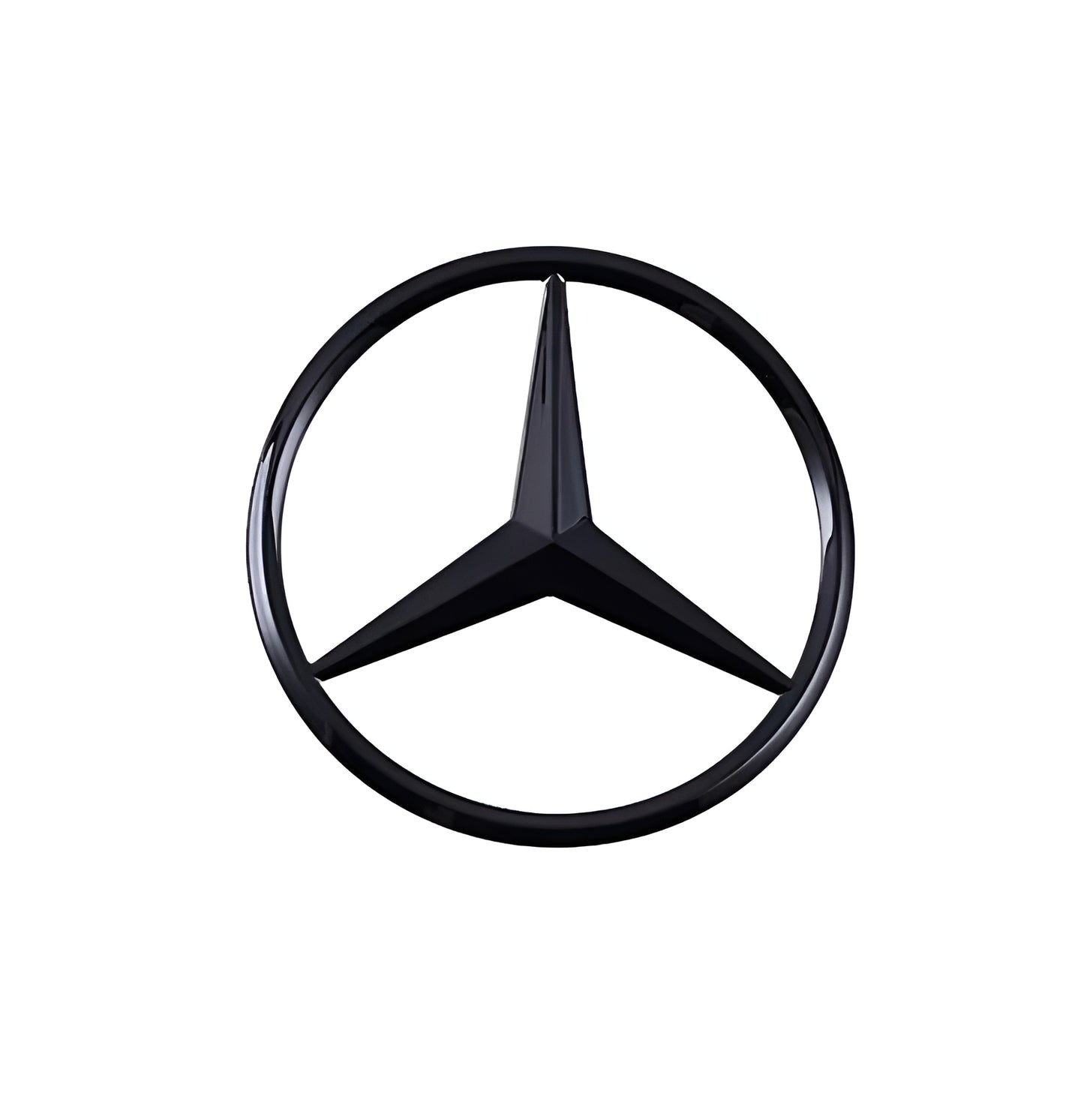 Emblème de coffre logo à l'étoile Mercedes-Benz Noir Brillant