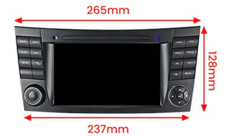 Autoradio connecté Android Auto et Apple CarPlay pour Mercedes Classe E W211 - 2002 à 2009