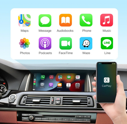 Boîtier Autoradio Android Auto et Apple CarPlay pour BMW X6 E71 CCC CIC (2008 à 2013)