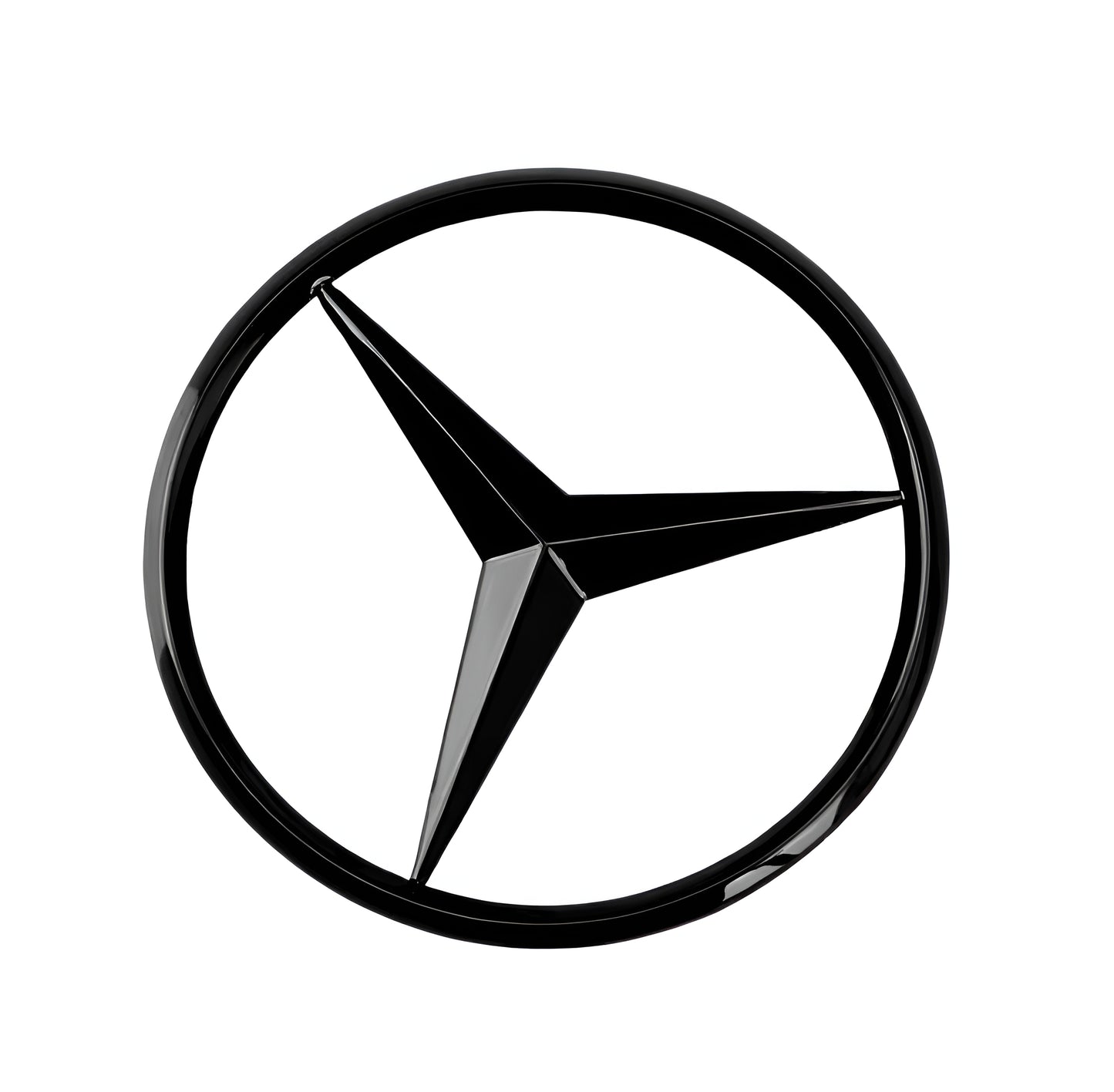 Emblème de coffre logo à l'étoile Mercedes-Benz Noir Brillant